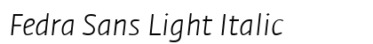 Fedra Sans Light Italic preview