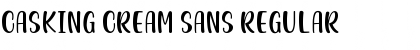 Casking Cream Sans Regular Font