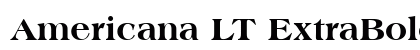 Americana LT ExtraBold Regular preview
