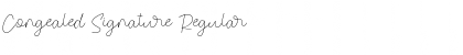 Congealed Signature Regular Font