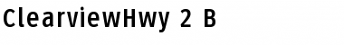 ClearviewHwy-2-B Regular Font