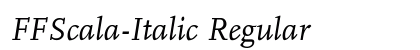 FFScala-Italic Regular preview