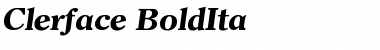 Clerface-BoldIta Regular Font