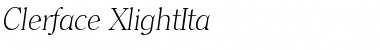 Clerface-XlightIta Regular Font