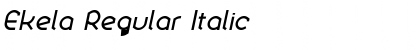 Ekela Regular Italic Font