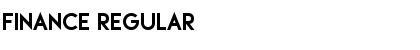 Finance Regular Font