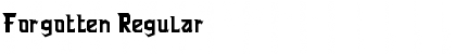 Forgotten Regular Font