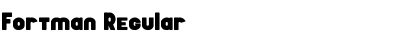 Fortman Regular Font