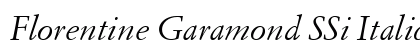 Florentine Garamond SSi Italic Preview