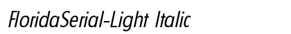 FloridaSerial-Light Italic preview