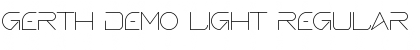 Gerth Demo Light Regular Font