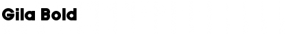 Gila Bold Font Gila Bold Font