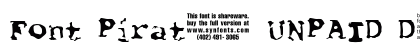 Font Pirate UNPAID DEMO Preview