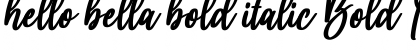 hello bella bold italic Bold Italic Font