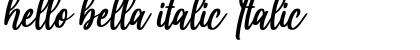 hello bella italic Italic Font