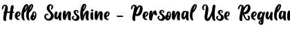 Download Hello Sunshine - Personal Use Font
