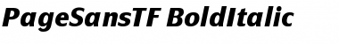 PageSansTF-BoldItalic Regular Font