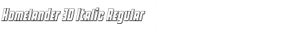 Homelander 3D Italic Regular Font