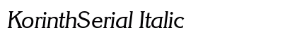 KorinthSerial Italic Preview