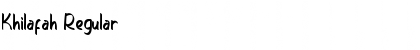 Khilafah Regular Font