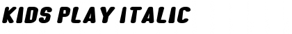 Kids Play Italic Font