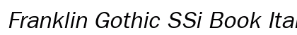 Franklin Gothic SSi Book Italic Preview