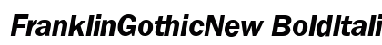 FranklinGothicNew BoldItalic Preview