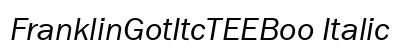 FranklinGotItcTEEBoo Italic Preview