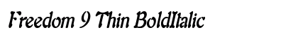 Freedom 9 Thin BoldItalic Preview