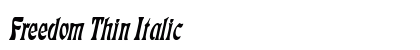 Freedom Thin Italic Preview