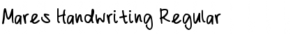 Mares Handwriting Regular Font