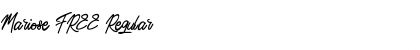 Mariose FREE Regular Font