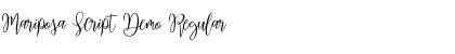 Mariposa Script Demo Regular Font