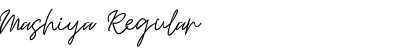 Mashiya Regular Font