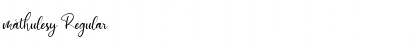 mathulesy Regular Font