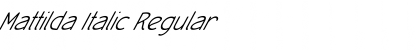 Mattilda Italic Regular Font