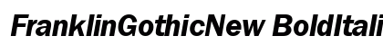 FranklinGothicNew BoldItalic Preview