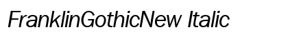 FranklinGothicNew Italic Preview
