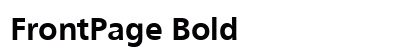 FrontPage Bold preview