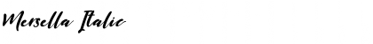 Mersella Italic Font