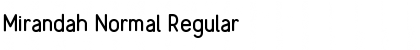 Mirandah Normal Regular Font