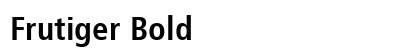 Frutiger Bold preview