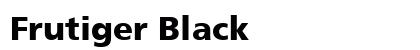 Frutiger Black preview