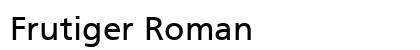 Frutiger Roman preview