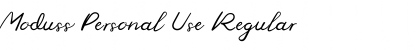 Moduss Personal Use Regular Font