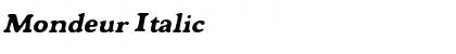 Mondeur Italic Font