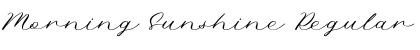 Morning Sunshine Regular Font