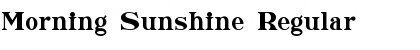 Morning Sunshine Regular Font