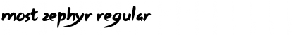 Most Zephyr Regular Font