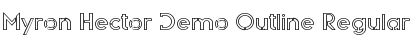 Myron Hector Demo Outline Regular Font